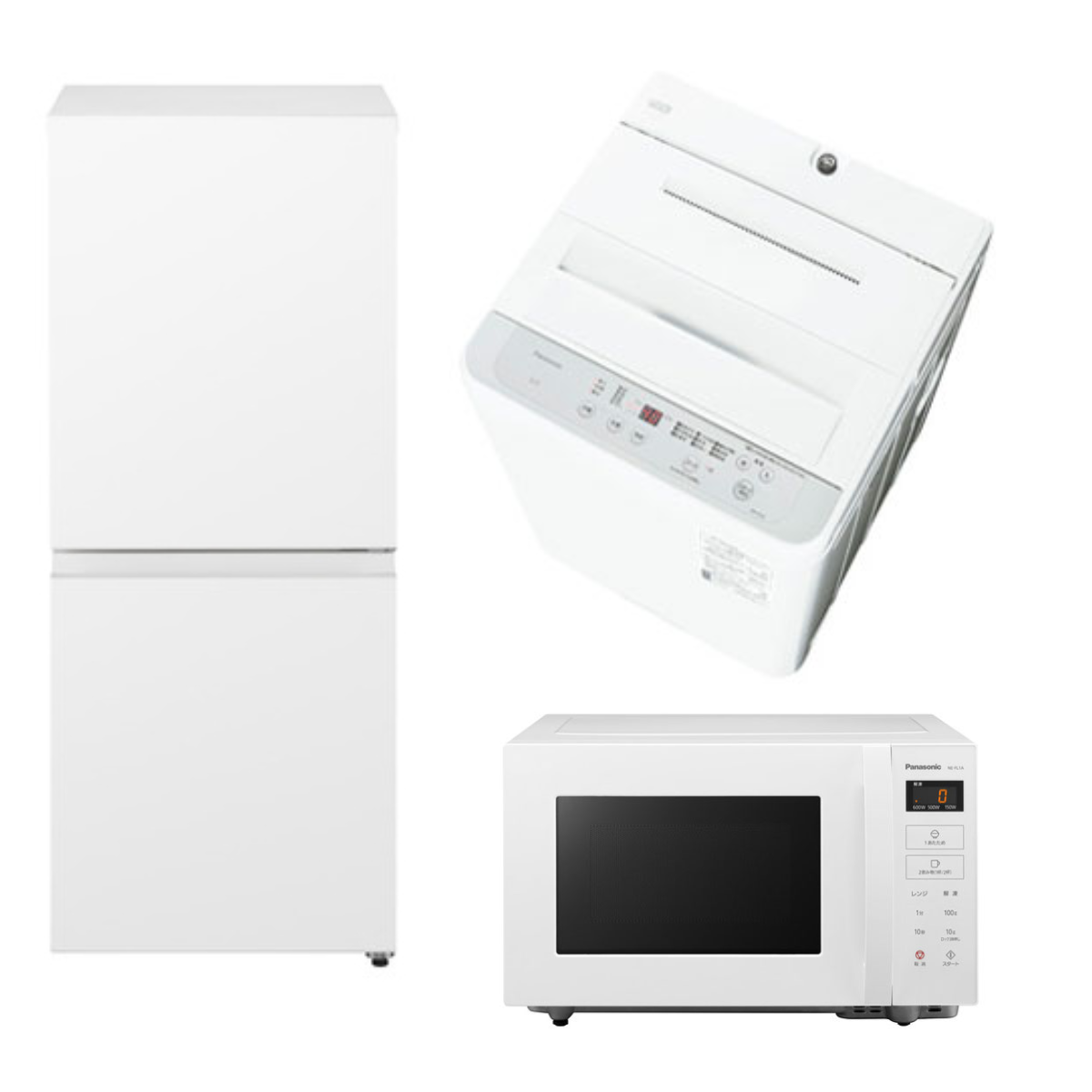 【09セット・Panasonic】選べる家電3点セット冷蔵庫・洗濯機に＋1アイテム
