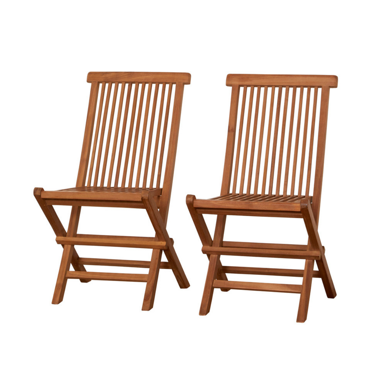 折りたたみ椅子　チーク　2脚セット KUROSHIO チークチェア2脚組 折りたたみ式 55101