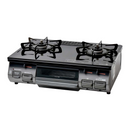 ガステーブルコンロ 水無し片面焼きガステーブル（幅59.6㎝）PT20P-BKL  ※左強火タイプ限定・ガスホース付き 都市ガス用・LPガス用