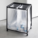 【tower】目隠し分別ダストワゴン タワー ４５Ｌ ２分別 山崎実業 1824/1825