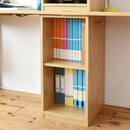 【お客様組立品】 コンパクトツインデスクセット ラック＋チェスト FWD-0002SET【全2色】