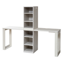 【お客様組立品】 コンパクトツインデスクセット ラック＋ラック FWD-0001SET【全2色】