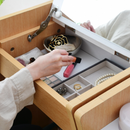 【お客様組立品】 WAVYシリーズ 幅 46cm 高さ152cm デスクドレッサー FWD-0210