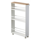 【tower】ハンドル付きスリムワゴン ホワイト ブラック 山崎実業 3627/3628