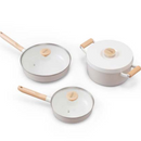 【ＩＨ・ガス火対応】ルオント フライパン・なべ 6点セット LUO-SE6W