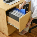 【お客様組立品】 コンパクトツインデスクセット ラック＋チェスト FWD-0002SET【全2色】