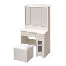 【お客様組立品】 Lycka landシリーズ 三面鏡ドレッサー スツール付き FLL-0034【全2色】