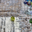 ビンテージ調 ドロップステッチパネルデザインラグ 【アイナ】