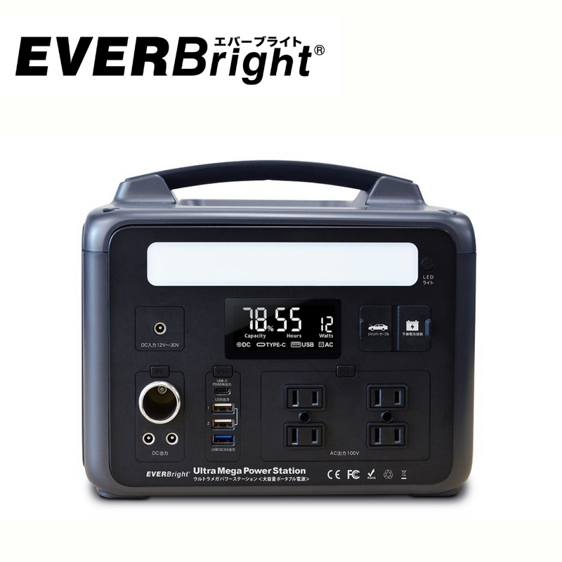 【EverBrite】, 大容量20万mAh(640Wh) ポータブル電源, ウルトラメガパワーステーション | SSBUMPS