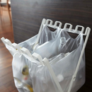 【tower】ゴミ袋＆レジ袋スタンド ホワイト ブラック 山崎実業7908/7909