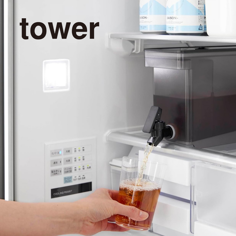【tower】冷蔵庫ドリンクサーバー2.8L<br>タワー　山崎実業　1582/1583