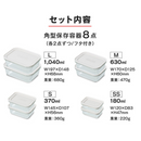 耐熱ガラス容器 ８点セット TGS-8S