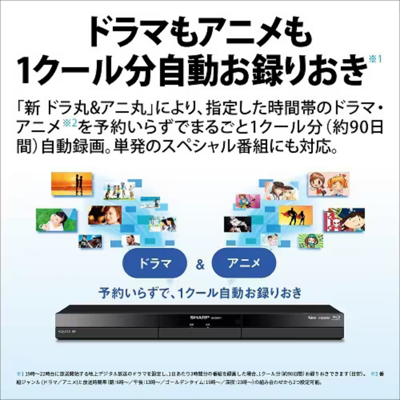 SHARP】 ブルーレイディスクレコーダー 1TB 2B-C10GW1 SHARP】 ブルーレイディスクレコーダー 1TB 2B-C10GW1