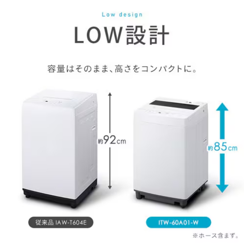 【アイリスオーヤマ】<br>洗濯機　ITW-60A01-W