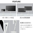 【新品未開梱】WALL テレビスタンド フラットベース ラージタイプ WLTVL6119F