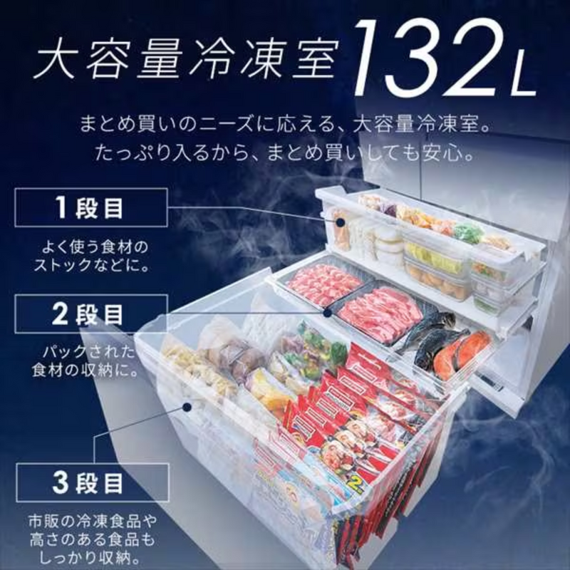 6ドア冷凍冷蔵庫<br>IRGN-C50A-W / IRSN-C50A-B(503L)