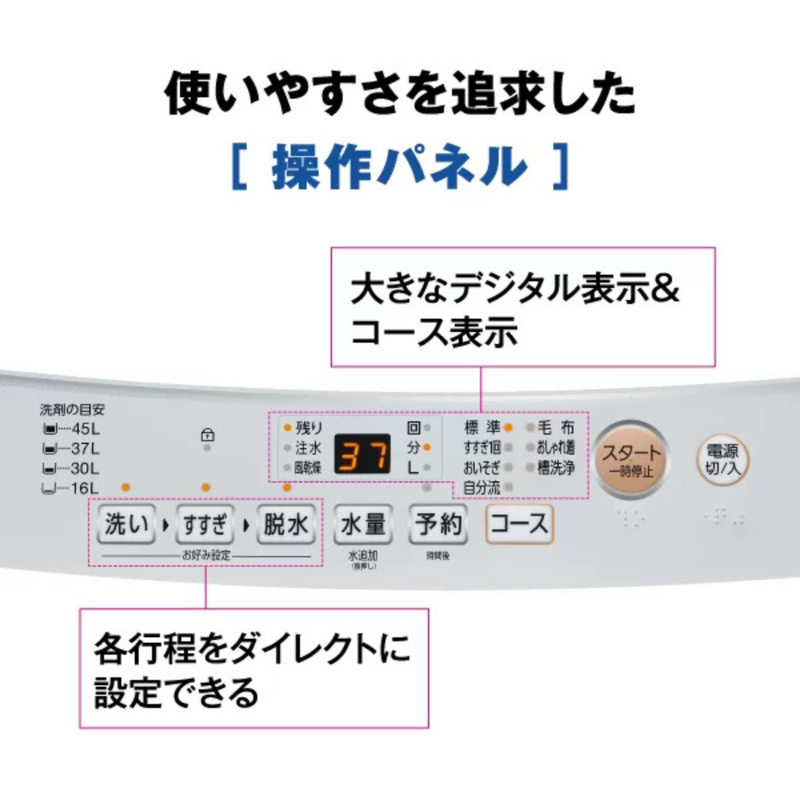 【AQUA】<br>全自動洗濯機<br>AQW-S5R(洗濯・脱水5kg)