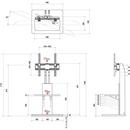 【朝日木材加工】 壁寄せテレビスタンド WS-J600-BK