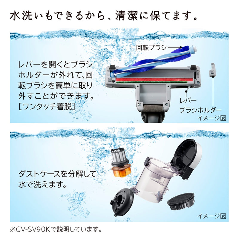 【日立】<br>コード式クリーナー　サイクロン式<br>CV-SV90K-W