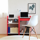 【お客様組立品】 WAVYシリーズ 幅 46cm 高さ152cm デスクドレッサー FWD-0210