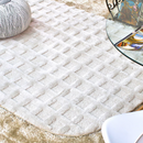 モダン ワッフルデザインシャギー系ラグ【カドリー】