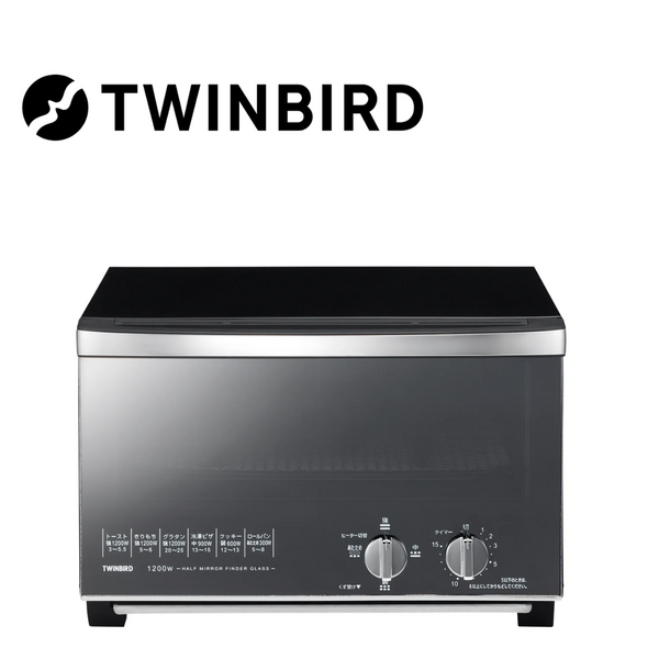 【TWINBIRD】<br>ミラーガラス オーブントースター<br>TS-D048B
