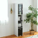 【お客様組立品】 スマートキッチンシリーズ ミニ食器棚 幅30 高さ180 FKC-1533【全2色】