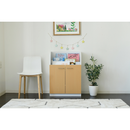 【お客様組立品】 扉付き3段 絵本棚 FDK-0001