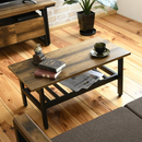 【お客様組立品】 ELVISシリーズ 幅80cm 奥行40cm ヴィンテージ風ローテーブル KKS-0018