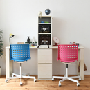 【お客様組立品】 コンパクトツインデスクセット ラック＋チェスト FWD-0002SET【全2色】