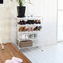 【お客様組立品】 ロートアイアンシリーズ ヨーロッパ風シューズラック 兼 飾り棚 IRI-0055