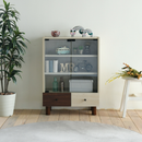 【お客様組立品】 Two-tone BOXシリーズ ガラス扉＆チェスト FMB-0001