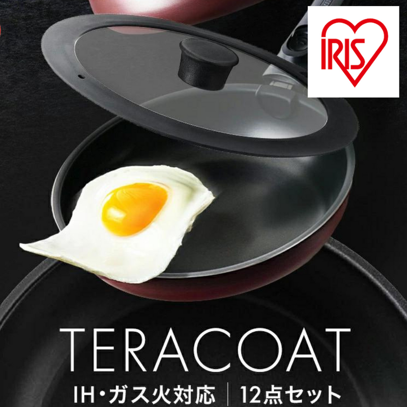 【ＩＨ・ガス火対応】TERACOAT 12点セット ３色 EHDC-T12S