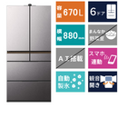 6ドア冷凍冷蔵庫　R-GXCC67X (670L)