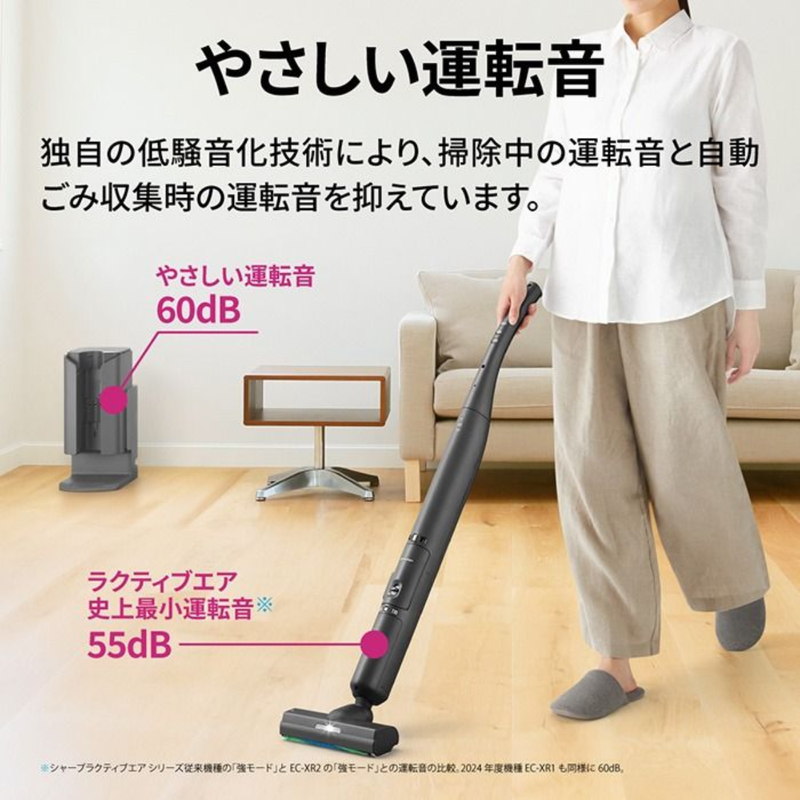 【SHARP】 ステーションタイプ コードレススティック掃除機 EC-XR2-H