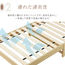 【アイリスオーヤマ】寝具2点セット 組立簡単すのこベッド宮付き+ポケットコイルマットレス