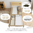 【アイリスオーヤマ】寝具2点セット 組立簡単すのこベッド宮付き+ポケットコイルマットレス