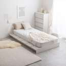 【お客様組立商品】Yuseong 幅100cm幅広すのこローベッド　ヘッドボードレス　セミシングルショート　