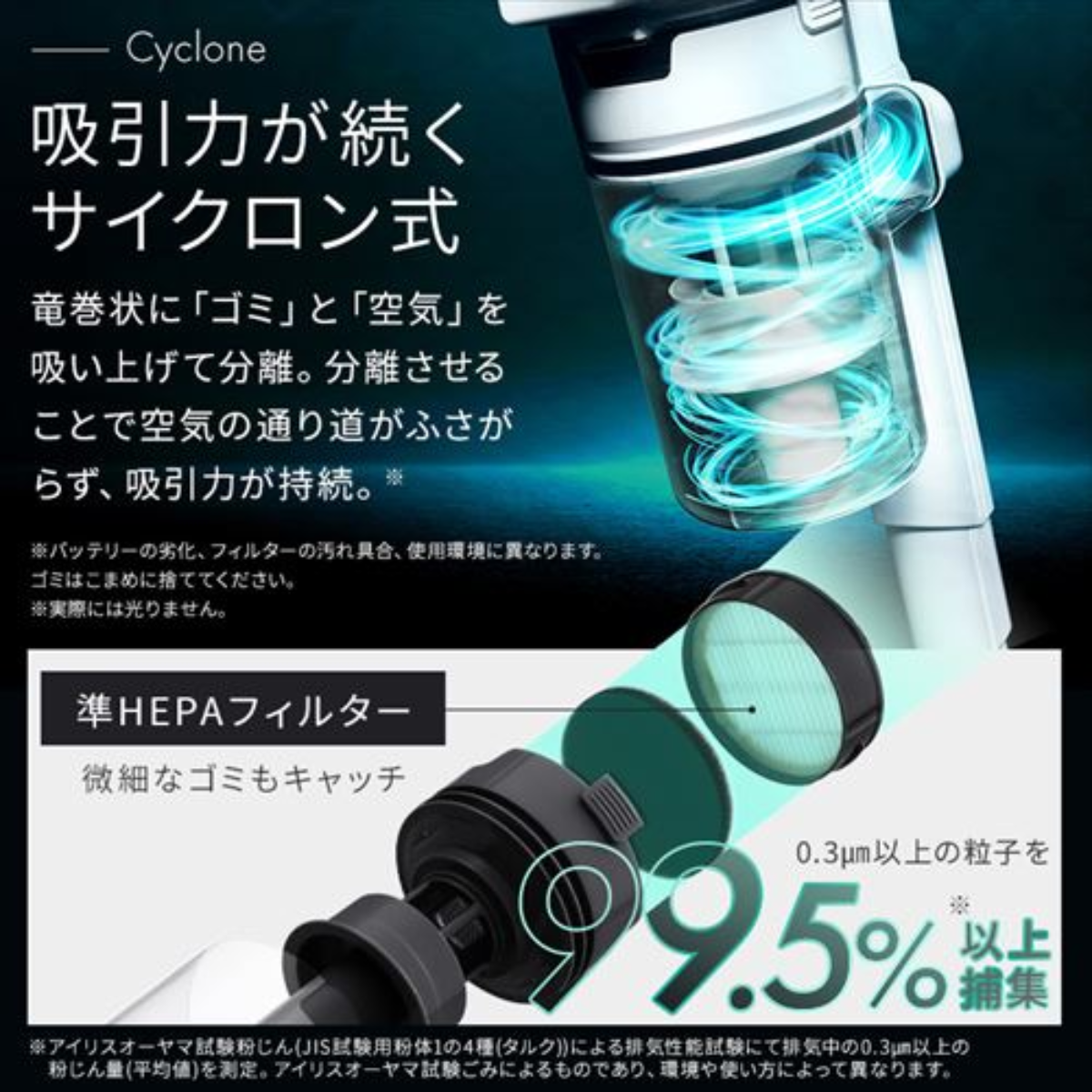 IRISOHYAMAサイクロンスティッククリーナー AZ-SCD-185PM-H IRISOHYAMAサイクロンスティッククリーナー AZ-SCD-185PM-H