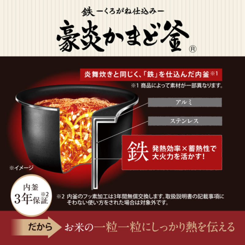 【ZOJIRUSHI】圧力IH炊飯ジャー 5.5合 NW-WB10-BZ