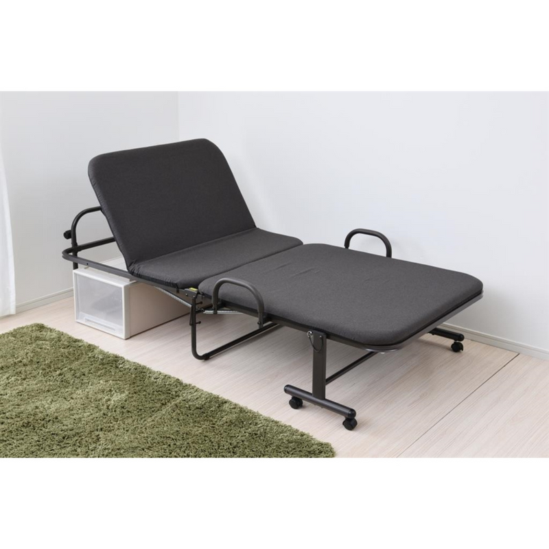 お客様組立品】 折りたたみベッド GY/BR お客様組立品】 折りたたみベッド GY/BR