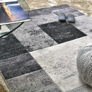 ビンテージ風アートモダンデザインラグ【ジオ】