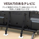 【エレコム】 TV用耐震ベルト ~75V用/ネジどめタイプ(VESA穴)/2本入 TS-006N
