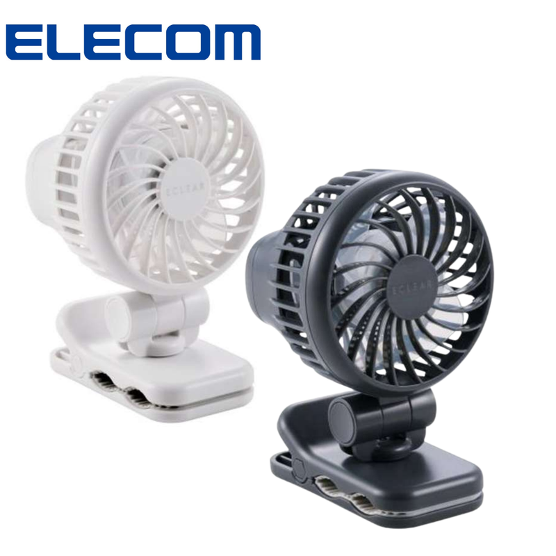 【ELECOM】クリップ付きミニファン　FAN-U253