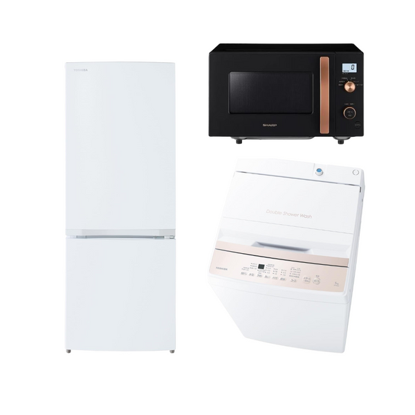 89号【09セット・TOSHIBA】<br>選べる家電3点セット<br>冷蔵庫・洗濯機に＋1アイテム