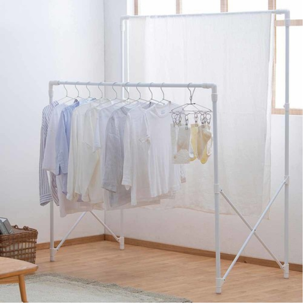 【お客様組立品】<br>【アイリスオーヤマ】<br>物干し 室内用 折りたたみ式<br>STSM-150