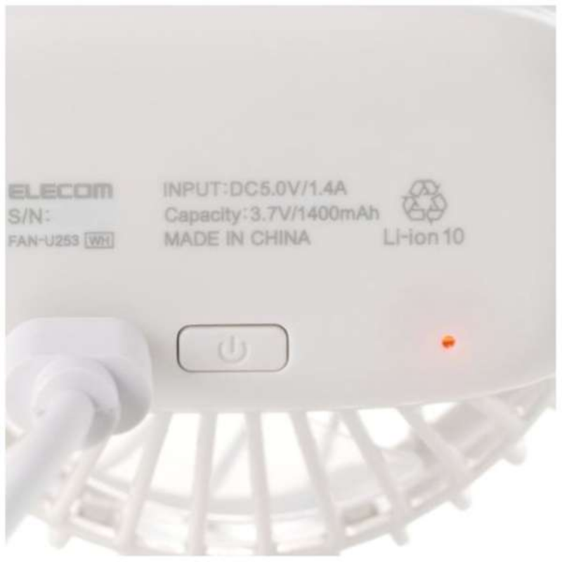 【ELECOM】クリップ付きミニファン　FAN-U253