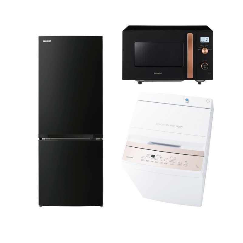 89号【09セット・TOSHIBA】<br>選べる家電3点セット<br>冷蔵庫・洗濯機に＋1アイテム