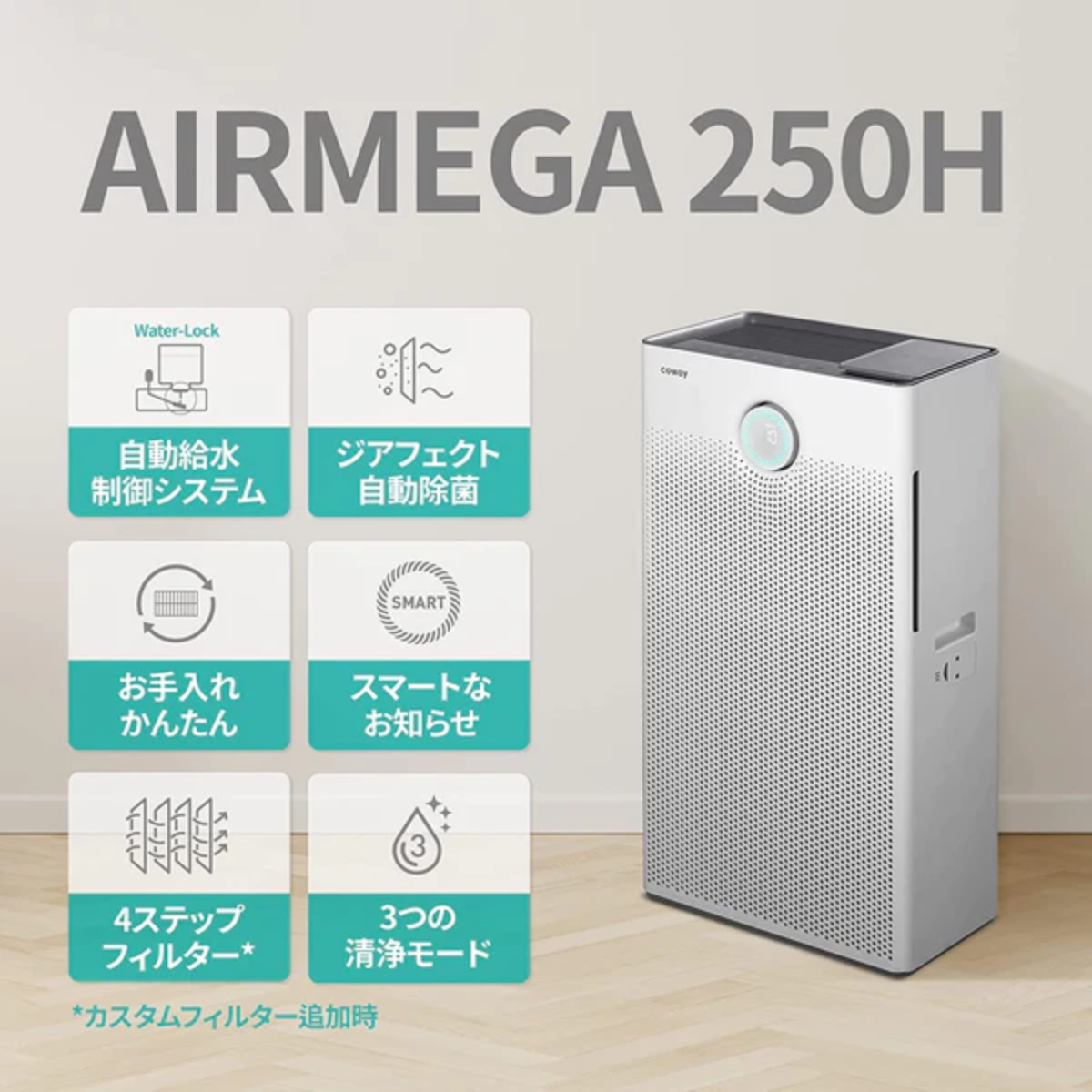 COWAY】空気清浄機 AIRMEGA 250H | APMS-1421J