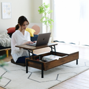 【お客様組立品】 ELVISシリーズ 幅94.5cm 高さ26～40cm リフティングテーブル （ロータイプ） KKS-0024